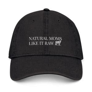 "Natural Moms Like It Raw" Black Denim Hat